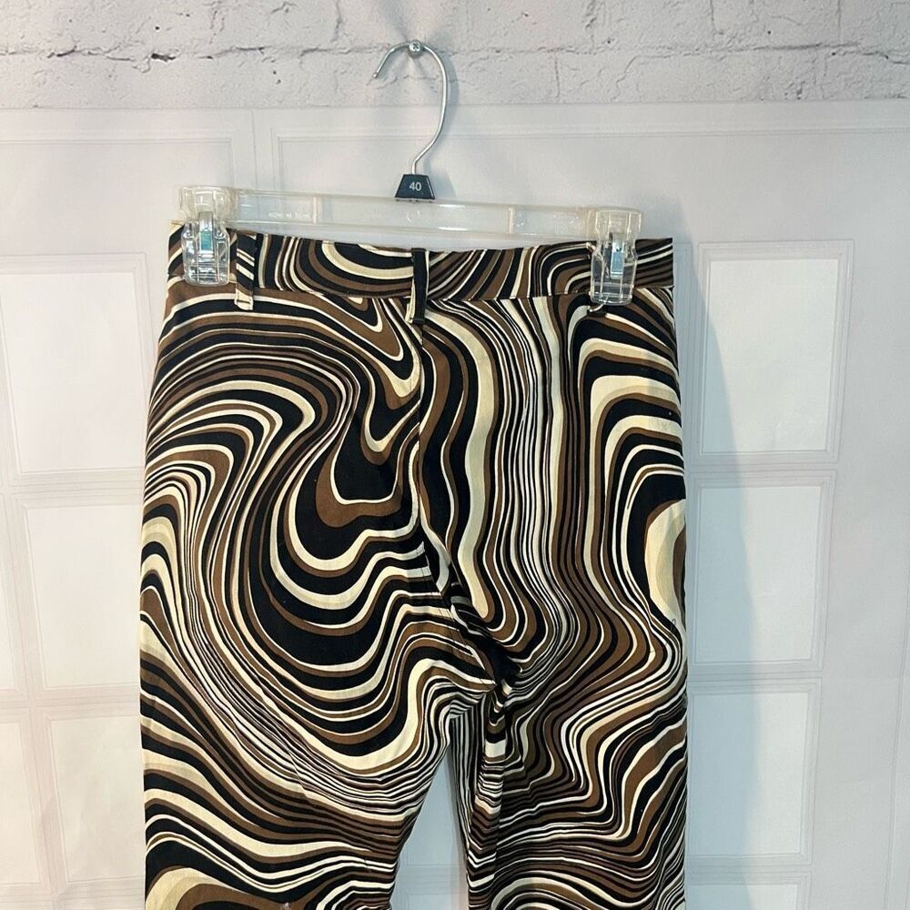 Motel Zoven Multicolor Ripple High Waist Flare Trouser In 70's Size XS - Picture 8 of 12